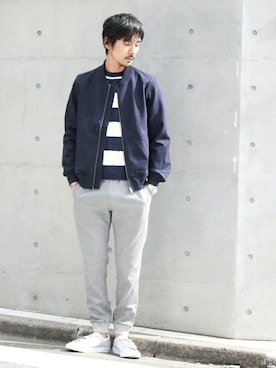 「JOURNAL STANDARD（ジャーナルスタンダード）のアイテム（MA-1）」を使った、Sasaさん（メンズ・178cm）の春コーディネート