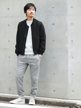 「JOURNAL STANDARD（ジャーナルスタンダード）のアイテム（MA-1）」を使った、Sasaさん（メンズ・178cm）の春コーディネート