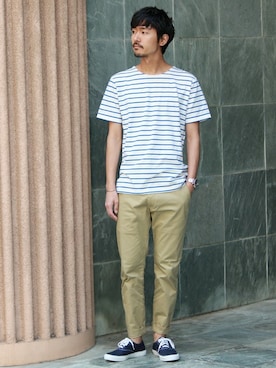 「TOP-SIDER（トップサイダー）のアイテム」を使った、Sasaさん（メンズ・178cm）の春コーディネート