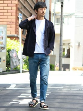 「JOURNAL STANDARD（ジャーナルスタンダード）のアイテム（ブルゾン）」を使った、Sasaさん（メンズ・178cm）の春コーディネート