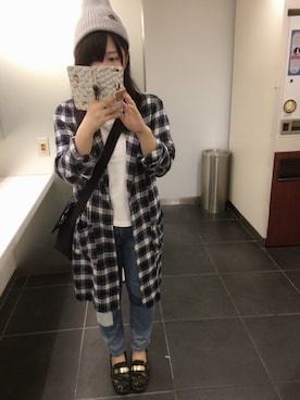 「SHINY SHINY（シャイニー シャイニー）のアイテム（パンプス）」を使った、みんみんさん（レディース・148cm）の秋コーディネート