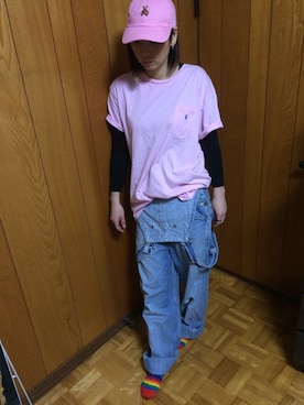 「Ralph Lauren」｜「アイテム（オールインワン・サロペット）」を使った、JUNKOさん（レディース・164cm）の春コーディネート