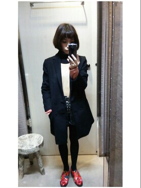 「rag & bone（ラグアンドボーン）のアイテム（ニット/セーター）」を使った、AIさん（レディース・148cm）の春コーディネート