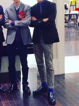 「sacai」｜「アイテム（フォーマルスーツ/小物）」を使った、やおさん（メンズ・173cm）の冬コーディネート