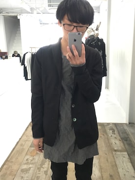 「SET UP」｜「アイテム（スラックス）」を使った、やおさん（メンズ・173cm）の春コーディネート