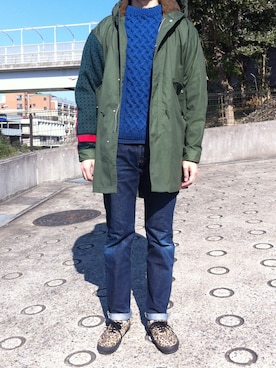 「WHIZLIMITED（ウィズリミテッド）のアイテム（モッズコート）」を使った、h299hiroさん（メンズ・174cm）の冬コーディネート