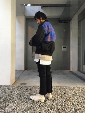 「タータンチェック」｜Kouta Horiuchiさん（メンズ・172cm）の秋コーディネート