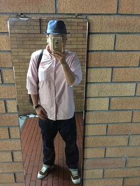 「GAP（ギャップ）のアイテム（帽子）」を使った、Masafumi Tsukamotoさん（メンズ・182cm）の夏コーディネート