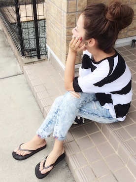 AkikoNakamuraさん（レディース・153cm）の夏コーディネート