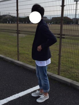 「野球観戦」｜「アイテム（テーラードジャケット）」を使った、ぬまやんさん（メンズ・166cm）の秋コーディネート