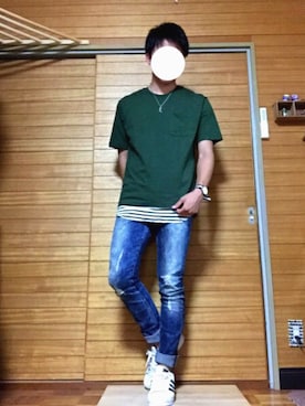 「SAINTS（セインツ）のアイテム」を使った、ぬまやんさん（メンズ・167cm）の夏コーディネート