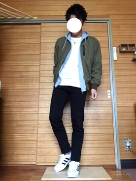 「JOURNAL STANDARD（ジャーナルスタンダード）のアイテム（MA-1）」を使った、ぬまやんさん（メンズ・168cm）の秋コーディネート