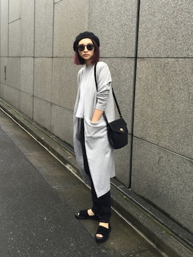 「CELINE」｜「アイテム（ハンチング/ベレー帽）」を使った、MariNakamuraさん（レディース・158cm）の夏コーディネート