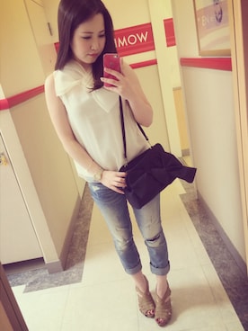 「DRESS CODE（ドレスコード）のアイテム」を使った、ゆきこさん（レディース・159cm）の夏コーディネート