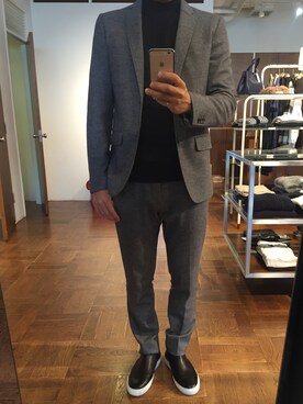 「BLUE WORK（ブルーワーク）のアイテム（ジャケット/アウター）」を使った、HENDER_YUSEIさん（メンズ・175cm）の秋コーディネート