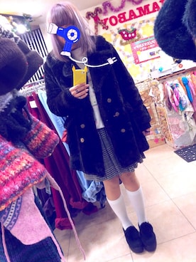 「Panamaboy（パナマボーイ）のアイテム（その他アウター）」を使った、あむたんさん（レディース・155cm）の冬コーディネート