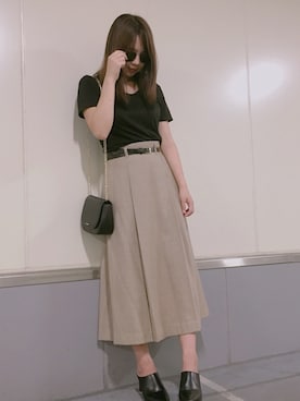 「H&M（エイチ・アンド・エム）のアイテム（サングラス）」を使った、nyahoさん（レディース・158cm）の秋コーディネート