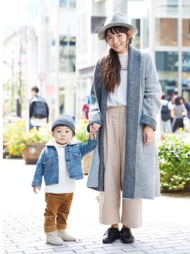 「ハグマグ」｜「アイテム（その他アウター）」を使った、yurinaさん（レディース・152cm）の冬コーディネート