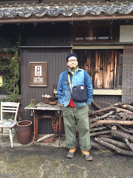「ニットキャップ」｜「アイテム（カバーオール）」を使った、yoheiさん（メンズ・175cm）の冬コーディネート