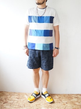 「YOUSED（ユーズド）のアイテム」を使った、yoheiさん（メンズ・175cm）の夏コーディネート