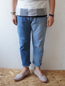 「アイテム（パンプス、ホワイト系）」を使った、yoheiさん（メンズ・175cm）の夏コーディネート