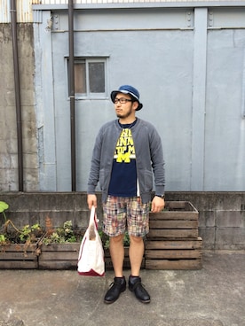 「YOUSED（ユーズド）のアイテム」を使った、yoheiさん（メンズ・175cm）の夏コーディネート