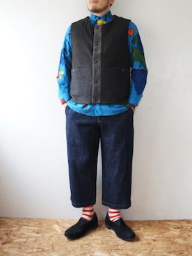 「masterkey（マスターキー）のアイテム（その他アウター）」を使った、yoheiさん（メンズ・175cm）の秋コーディネート