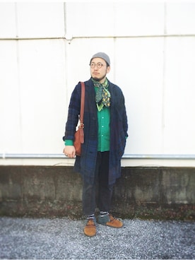 「YOUSED（ユーズド）のアイテム」を使った、yoheiさん（メンズ・175cm）の秋コーディネート