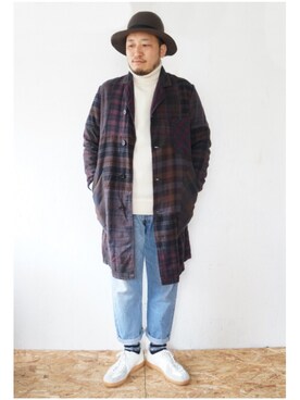「タートル」｜「アイテム（その他アウター）」を使った、yoheiさん（メンズ・175cm）の秋コーディネート