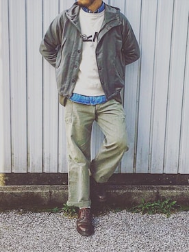 「RIDING HIGH（ライディングハイ）のアイテム」を使った、yoheiさん（メンズ・175cm）の秋コーディネート