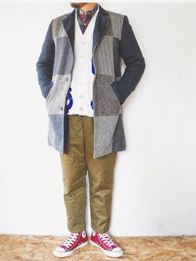 「YOUSED（ユーズド）のアイテム」を使った、yoheiさん（メンズ・175cm）の冬コーディネート