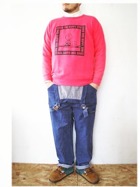 「アイテム（オールインワン・サロペット）」を使った、yoheiさん（メンズ・175cm）の冬コーディネート