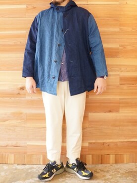 「weac.（ウィークス）のアイテム（ジャケット/アウター）」を使った、yoheiさん（メンズ・175cm）の春コーディネート