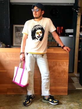 「melple（メイプル）のアイテム」を使った、yoheiさん（メンズ・175cm）の夏コーディネート