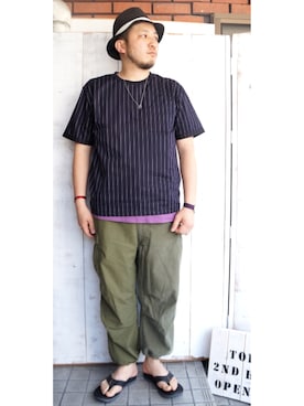 「weac.（ウィークス）のアイテム」を使った、yoheiさん（メンズ・175cm）の夏コーディネート