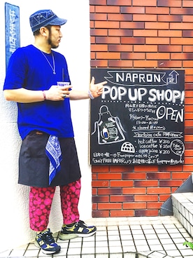 「napron（ナプロン）のアイテム」を使った、yoheiさん（メンズ・175cm）の夏コーディネート