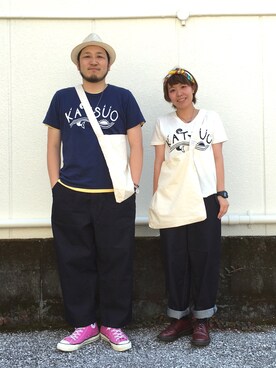 「melple（メイプル）のアイテム」を使った、yoheiさん（メンズ・175cm）の夏コーディネート