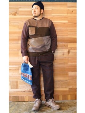 「masterkey（マスターキー）のアイテム（スウェット）」を使った、yoheiさん（メンズ・175cm）の秋コーディネート