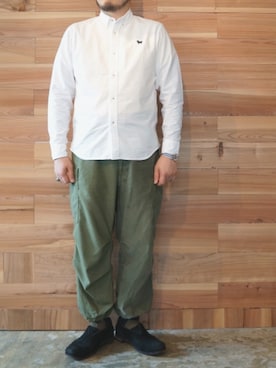 「weac.（ウィークス）のアイテム（トップス）」を使った、yoheiさん（メンズ・175cm）の秋コーディネート