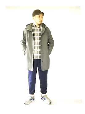「weac.（ウィークス）のアイテム（パンツ）」を使った、yoheiさん（メンズ・175cm）の秋コーディネート