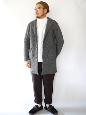 「weac.（ウィークス）のアイテム（パンツ）」を使った、yoheiさん（メンズ・175cm）の秋コーディネート
