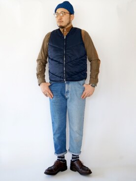 「melple（メイプル）のアイテム（ジャケット/アウター）」を使った、yoheiさん（メンズ・175cm）の秋コーディネート
