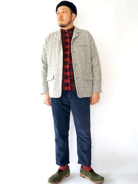 「アイテム（その他シューズ、グリーン系）」を使った、yoheiさん（メンズ・175cm）の秋コーディネート