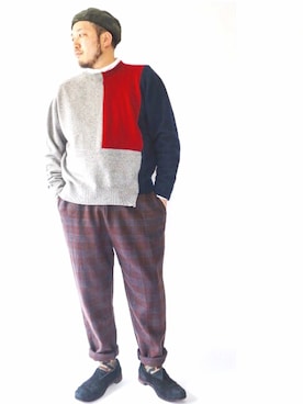 「weac.（ウィークス）のアイテム（パンツ）」を使った、yoheiさん（メンズ・175cm）の秋コーディネート