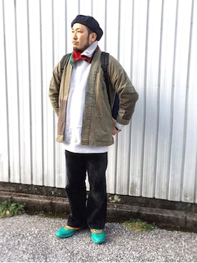 「masterkey（マスターキー）のアイテム（スウェット）」を使った、yoheiさん（メンズ・175cm）の秋コーディネート