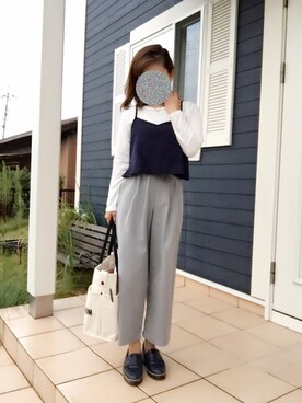 「OZOC（オゾック）のアイテム（ローファー）」を使った、K☆zmuさん（レディース・150cm）の秋コーディネート