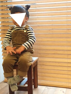 「GLOBAL WORK（グローバルワーク）のアイテム（オールインワン・サロペット）」を使った、taaoさん（キッズ・90cm）の秋コーディネート