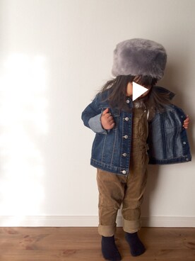 「GLOBAL WORK（グローバルワーク）のアイテム（オールインワン・サロペット）」を使った、taaoさん（キッズ・90cm）の秋コーディネート