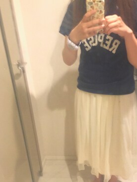 「RE DARK（リダーク）のアイテム」を使った、ぐりんさん（レディース・165cm）の夏コーディネート