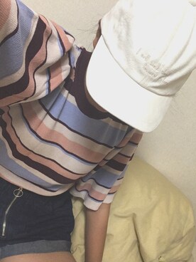 「w closet」｜「アイテム（キャップ）」を使った、まおさん（レディース・166cm）の夏コーディネート